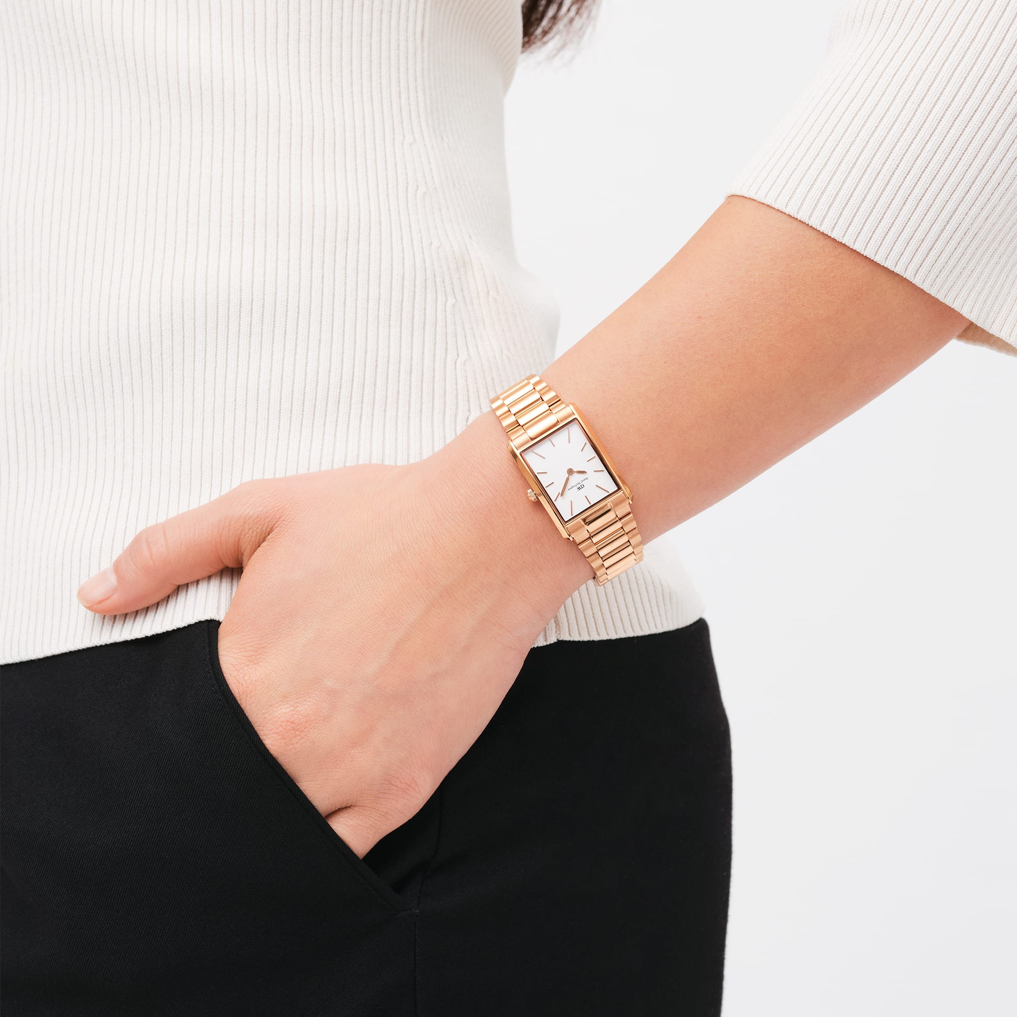 Daniel Wellington Bound 3 Link Rose Gold Watch DW00100702