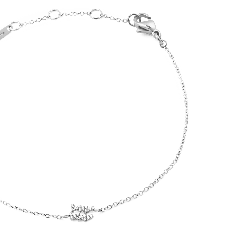 Crystal Zodiac Chain Bracelet Silver