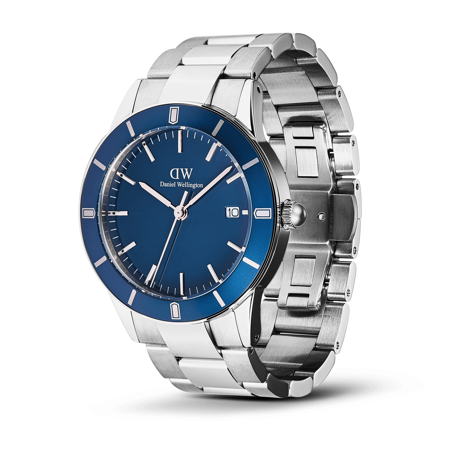 Iconic Paradigma Link Blue Enamel Silver