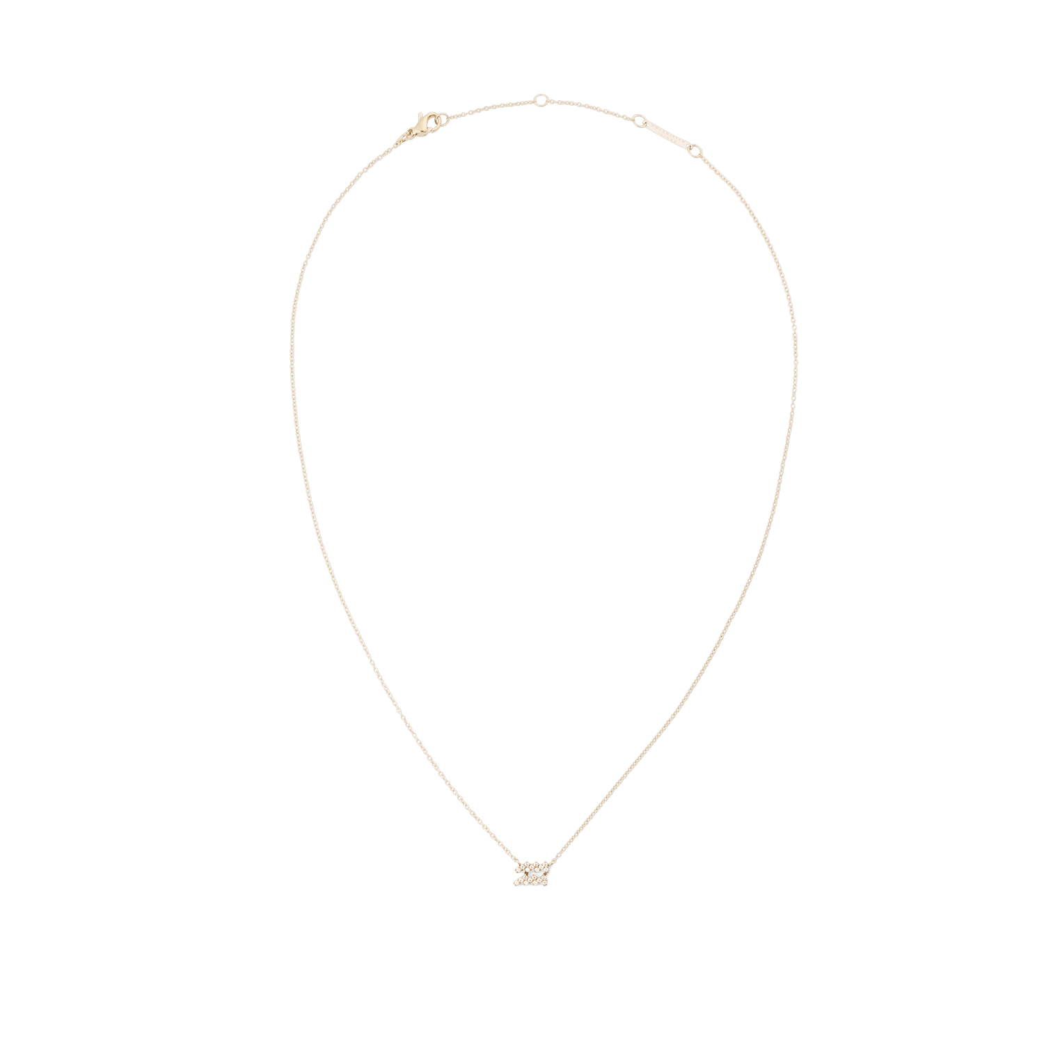 Crystal Zodiac Chain Necklace Gold