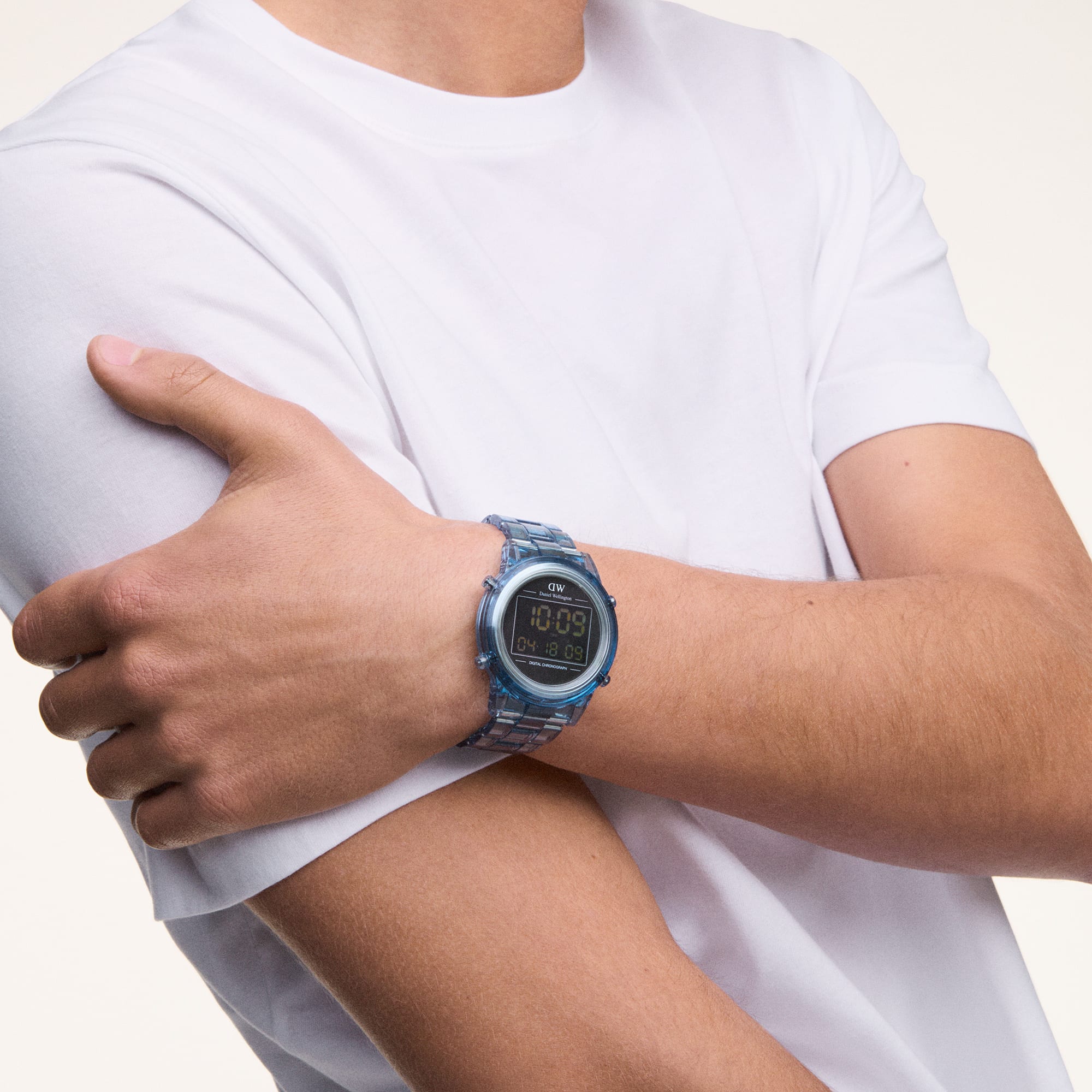 Light blue digital watch on sale