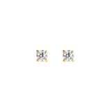 Mirelle Solitaire Stud Earrings Gold