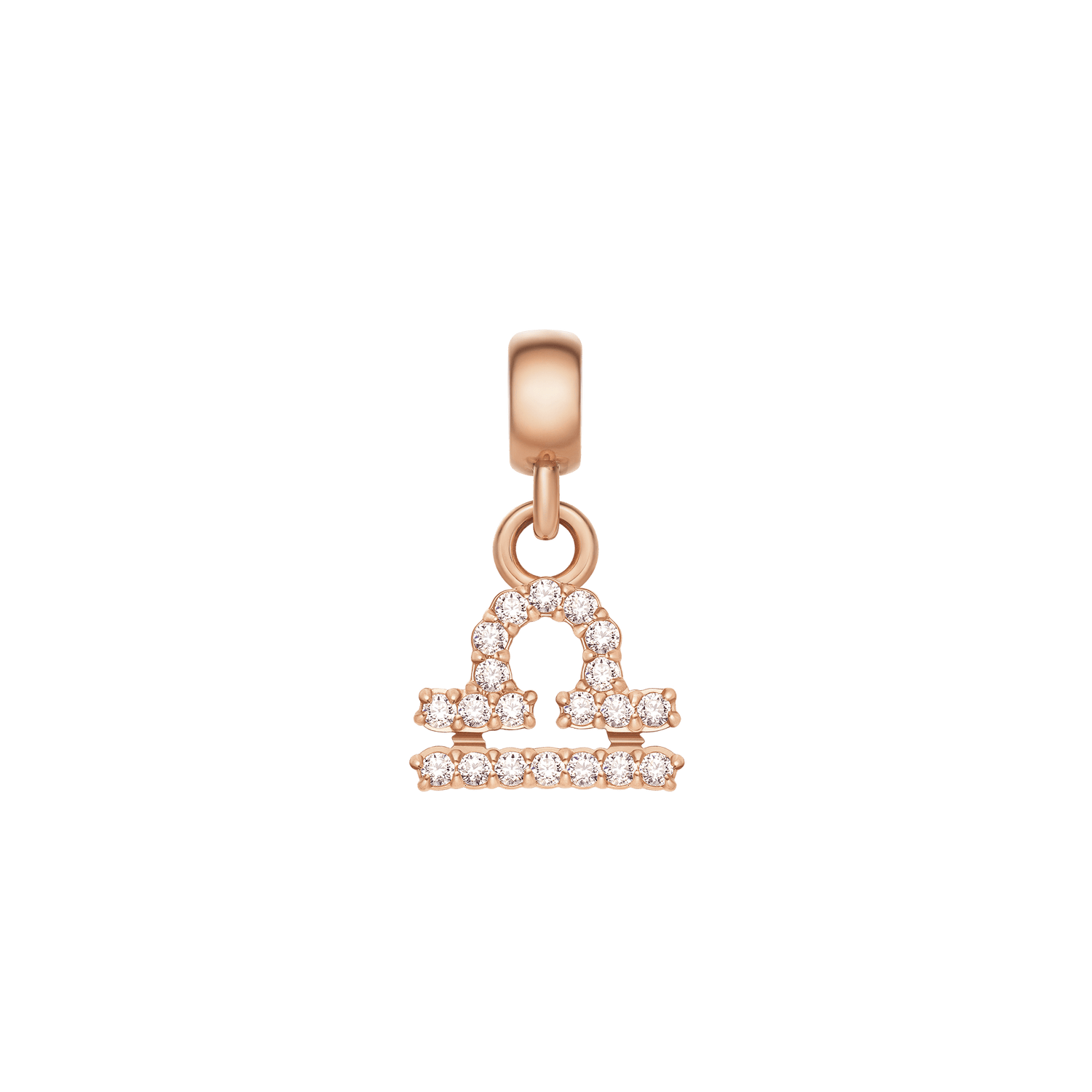 Crystal Zodiac Charm Rose Gold