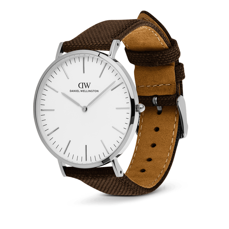 Classic Brown Canvas Silver