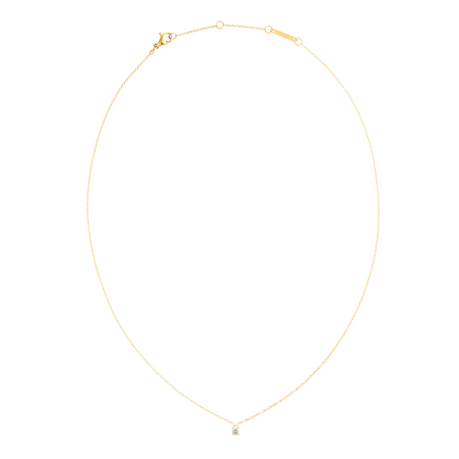 Mirelle Solitaire Necklace Gold