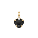 Heart Black Crystal Charm G