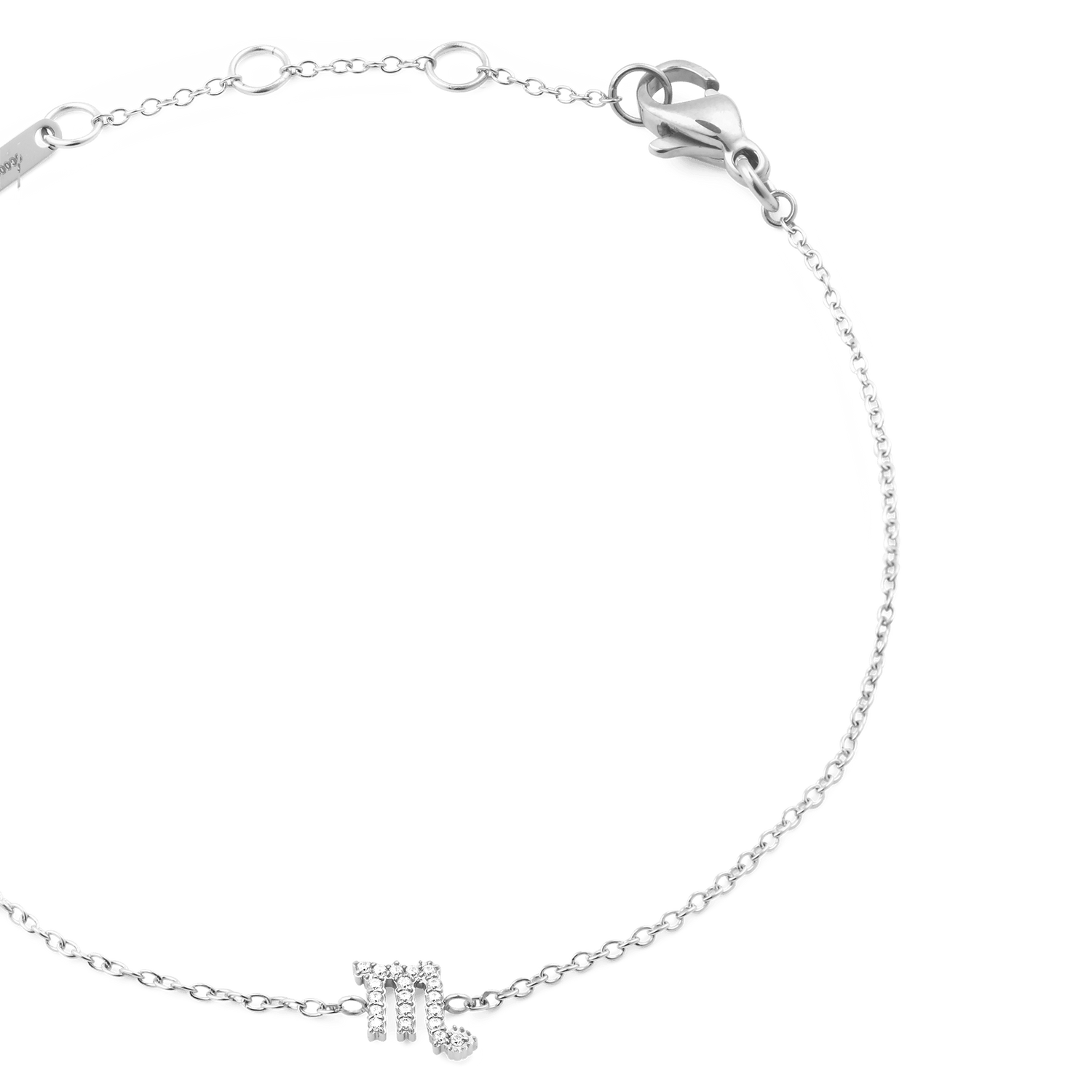 Crystal Zodiac Chain Bracelet Silver