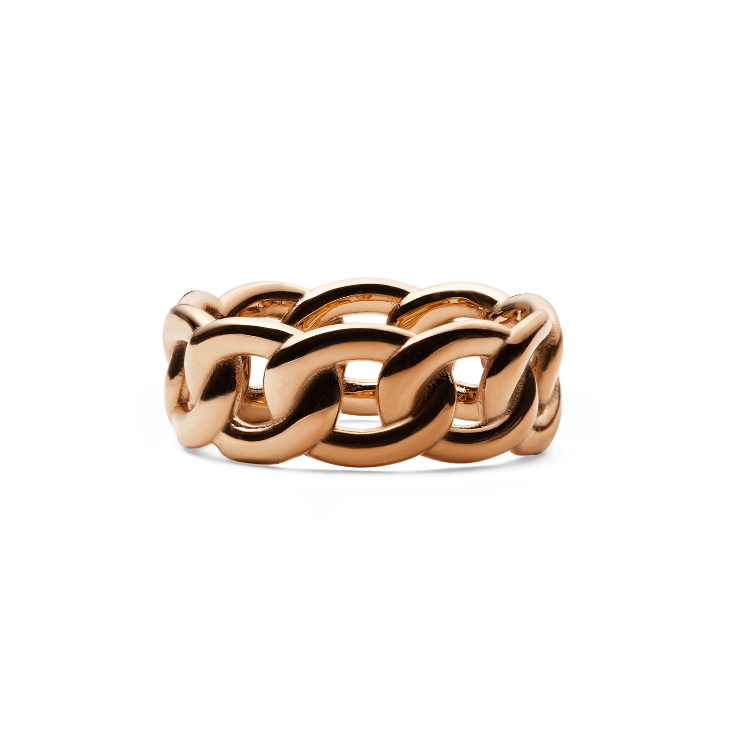 Chunky Chain Ring Rose Gold