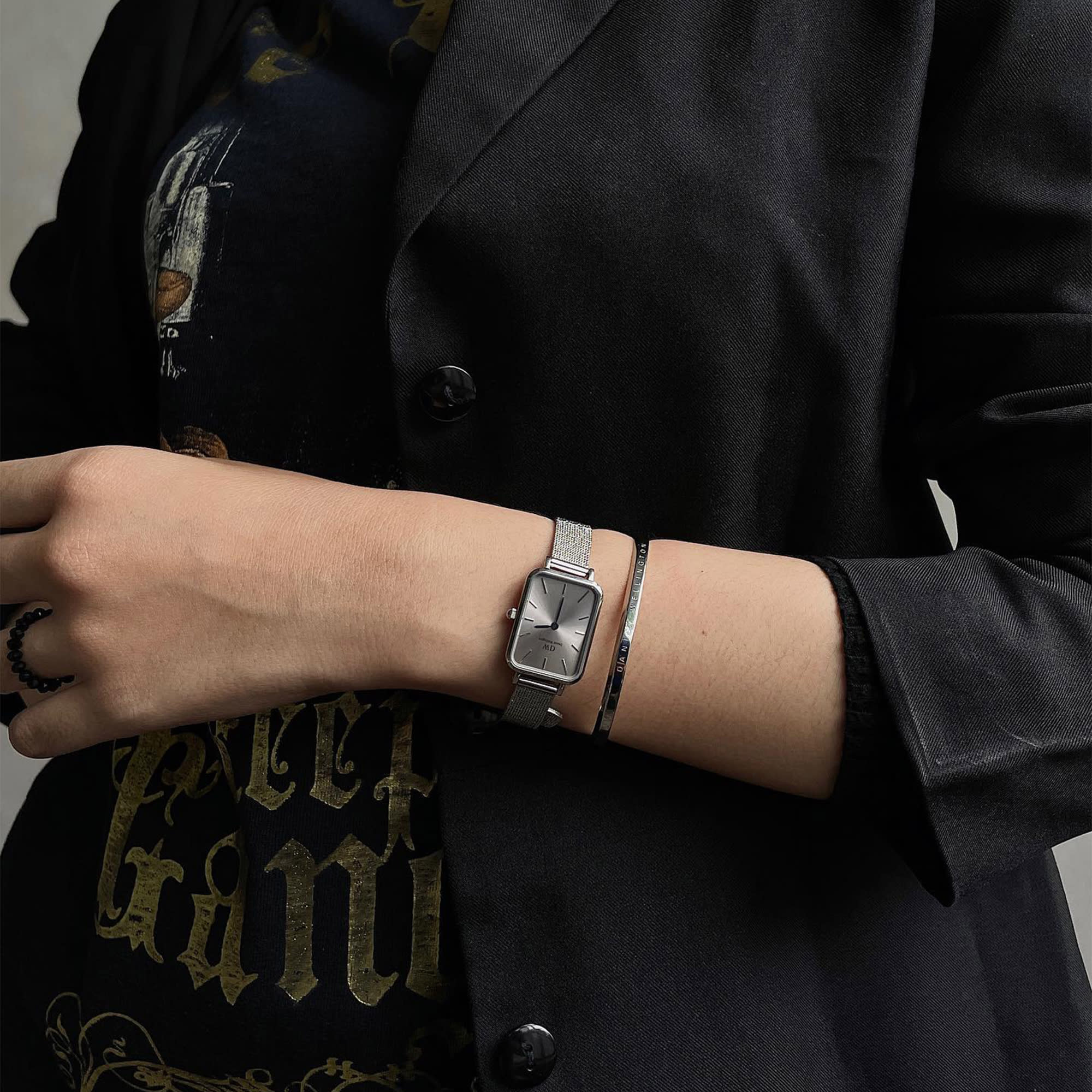 Quadro Unitone - Silver square watch for women | DW