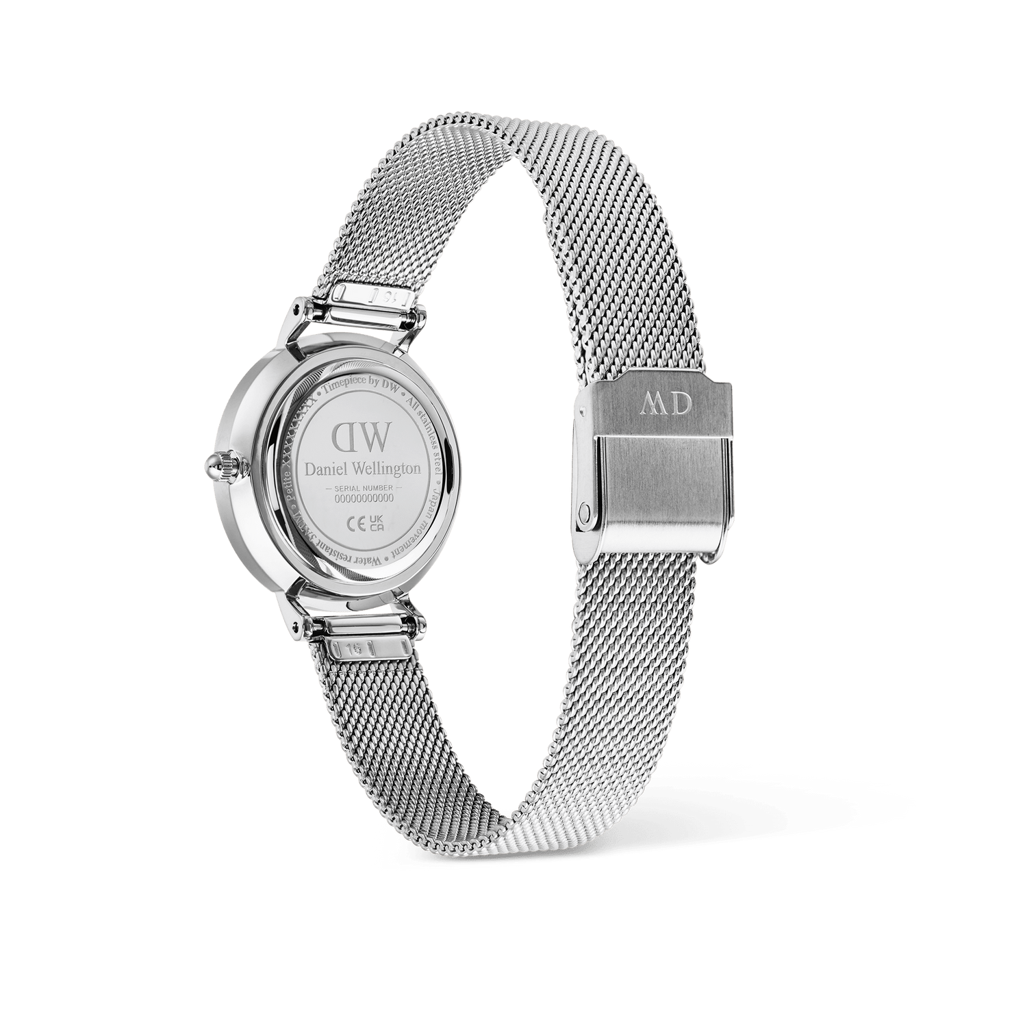 Petite Roman Numerals Date Silver