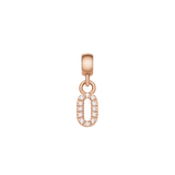 Crystal Number Charm Rose Gold