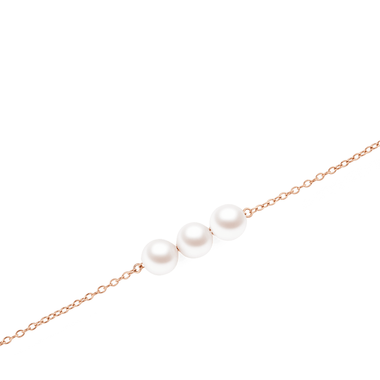 Pearl Trio Bracelet Rose Gold