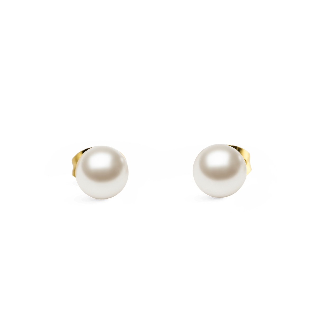 Pearl Stud Earrings Gold