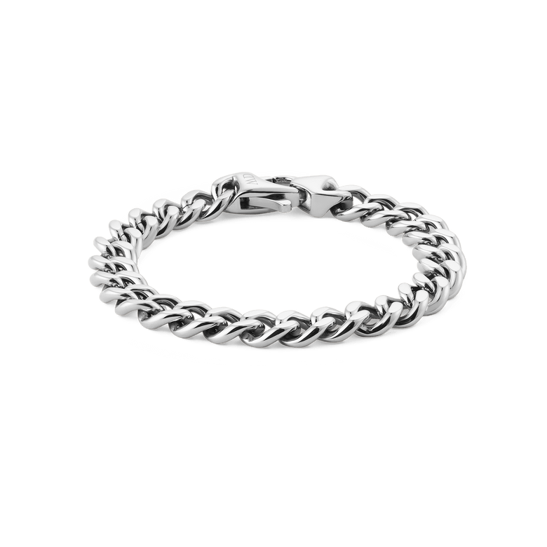 Ellipse Cuban Chain Bracelet Silver