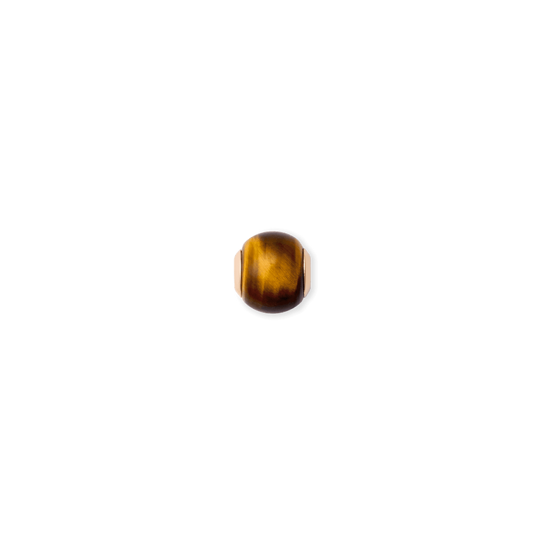 Tiger eye Orb  Rose Gold charm