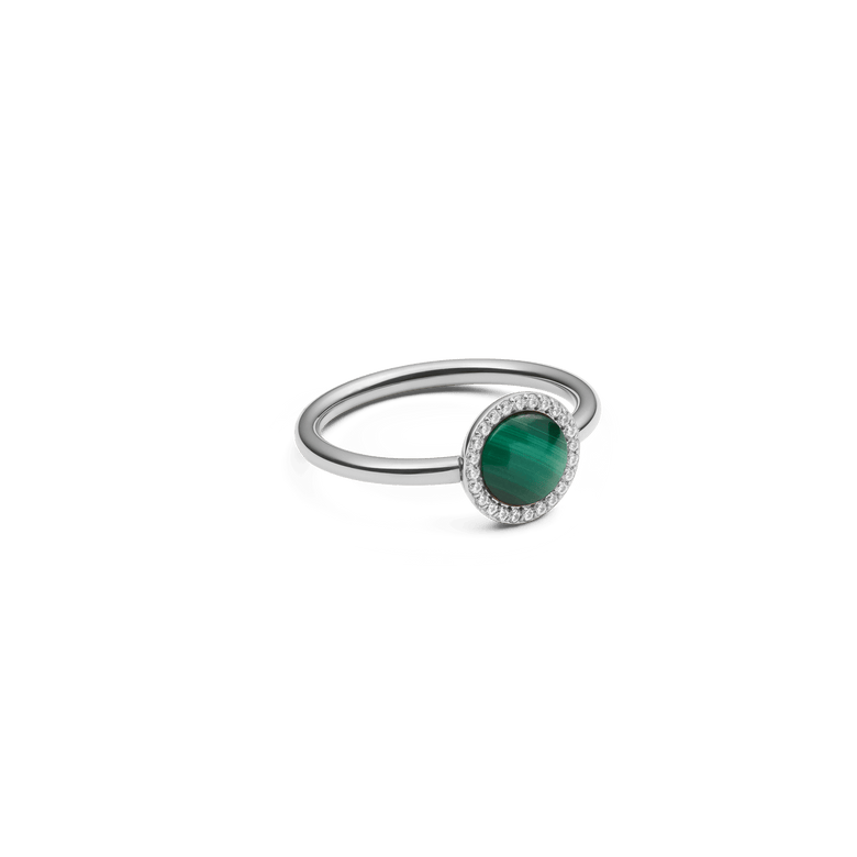Audrey Ring Malachite Silver
