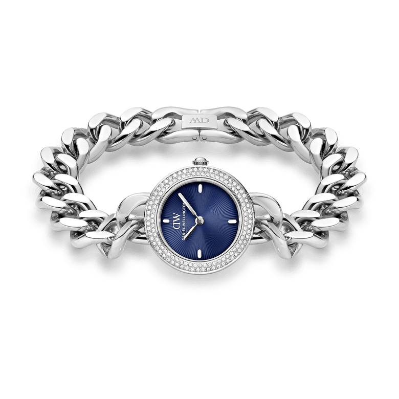 Ellips Watch Blue Crystal Silver