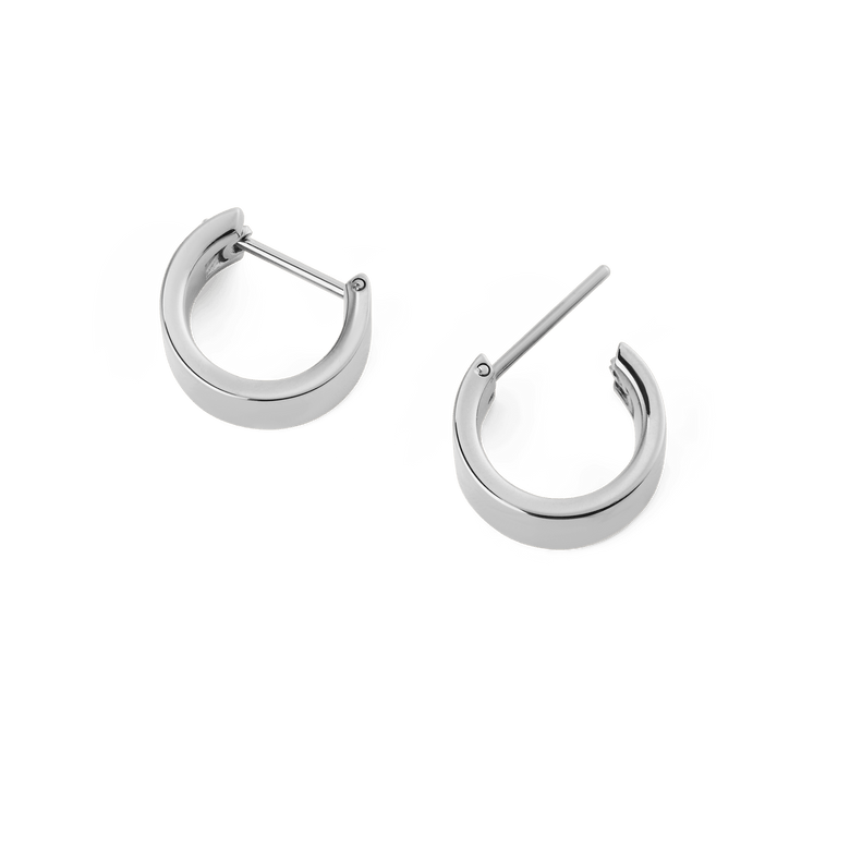 Line Earrings Polished Silver 5.5mm