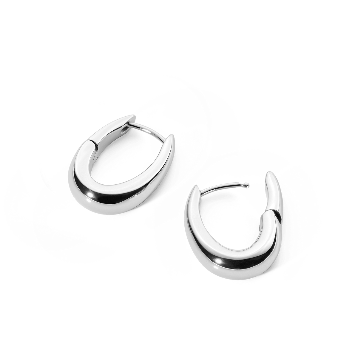 Flow Earring 20mm Silver