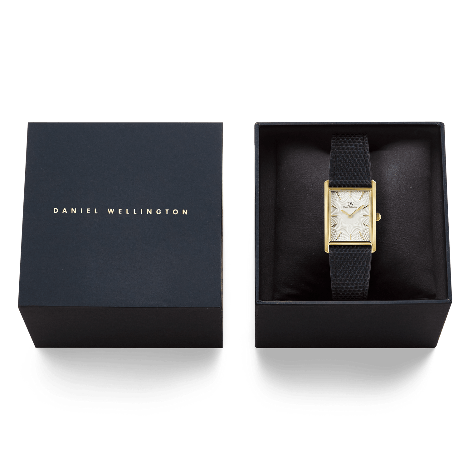 Bound Black Lizard Guilloché Gold