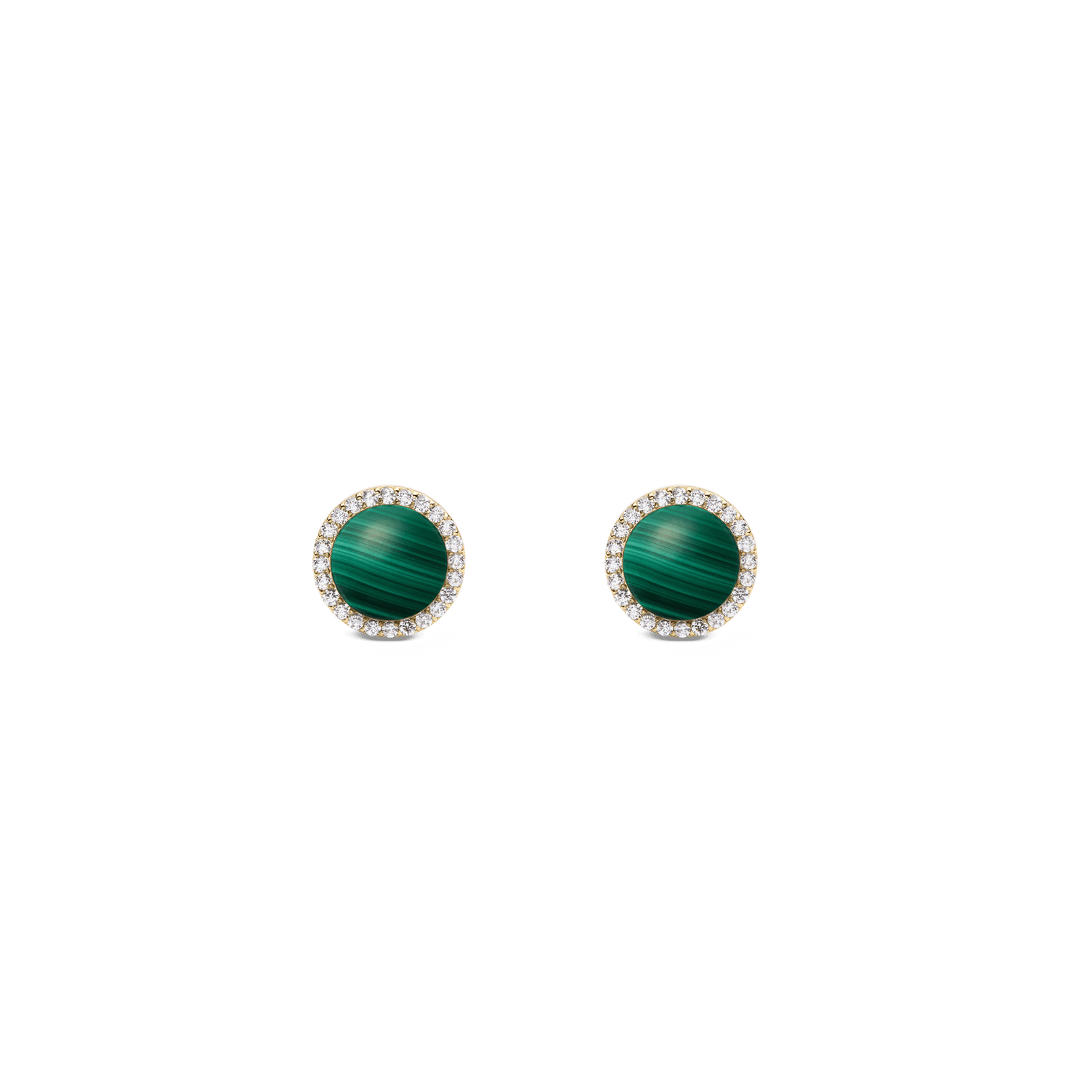 Audrey Earrings Malachite Gold