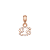 Crystal Zodiac Charm Rose Gold