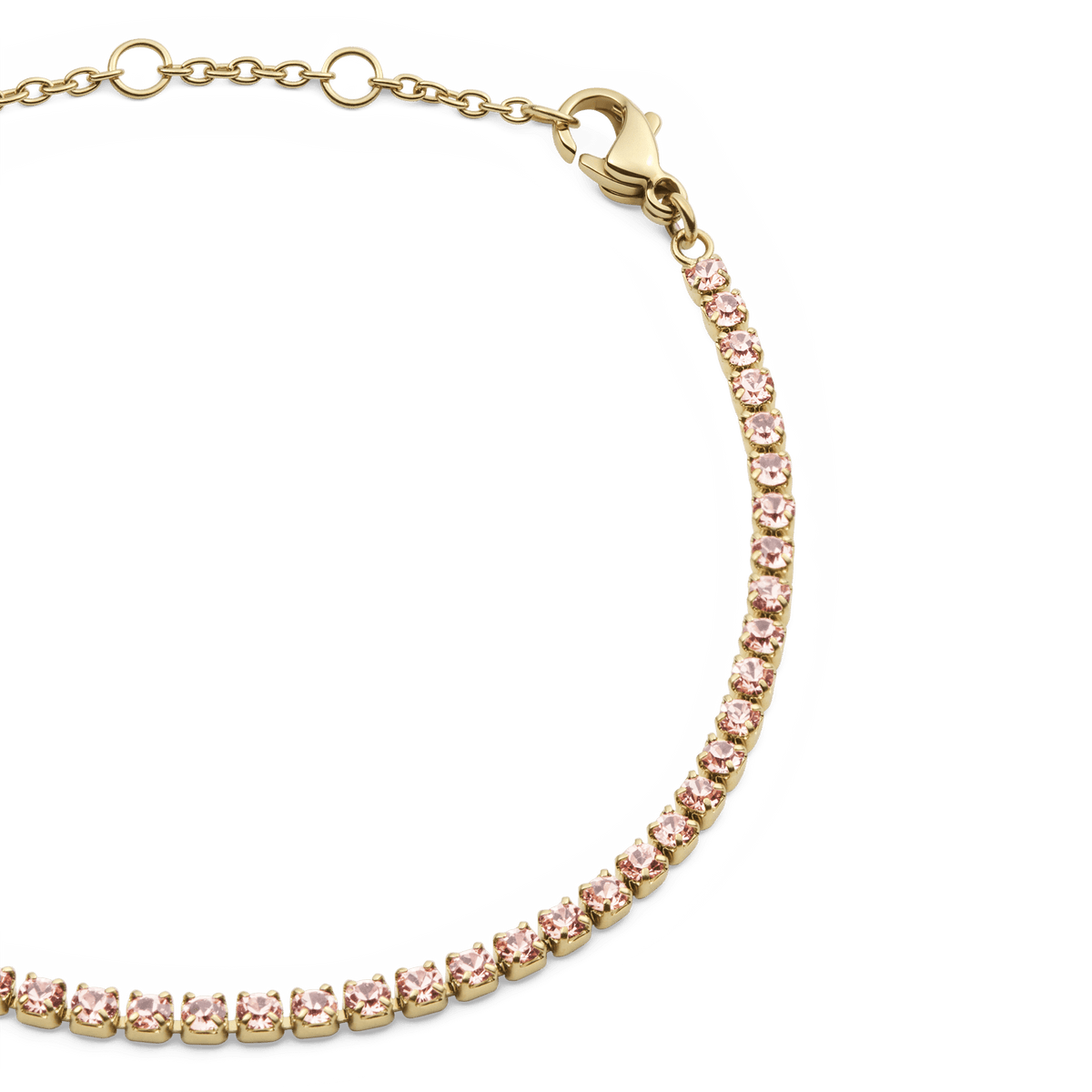 Classic Tennis Vintage Rose Bracelet Gold