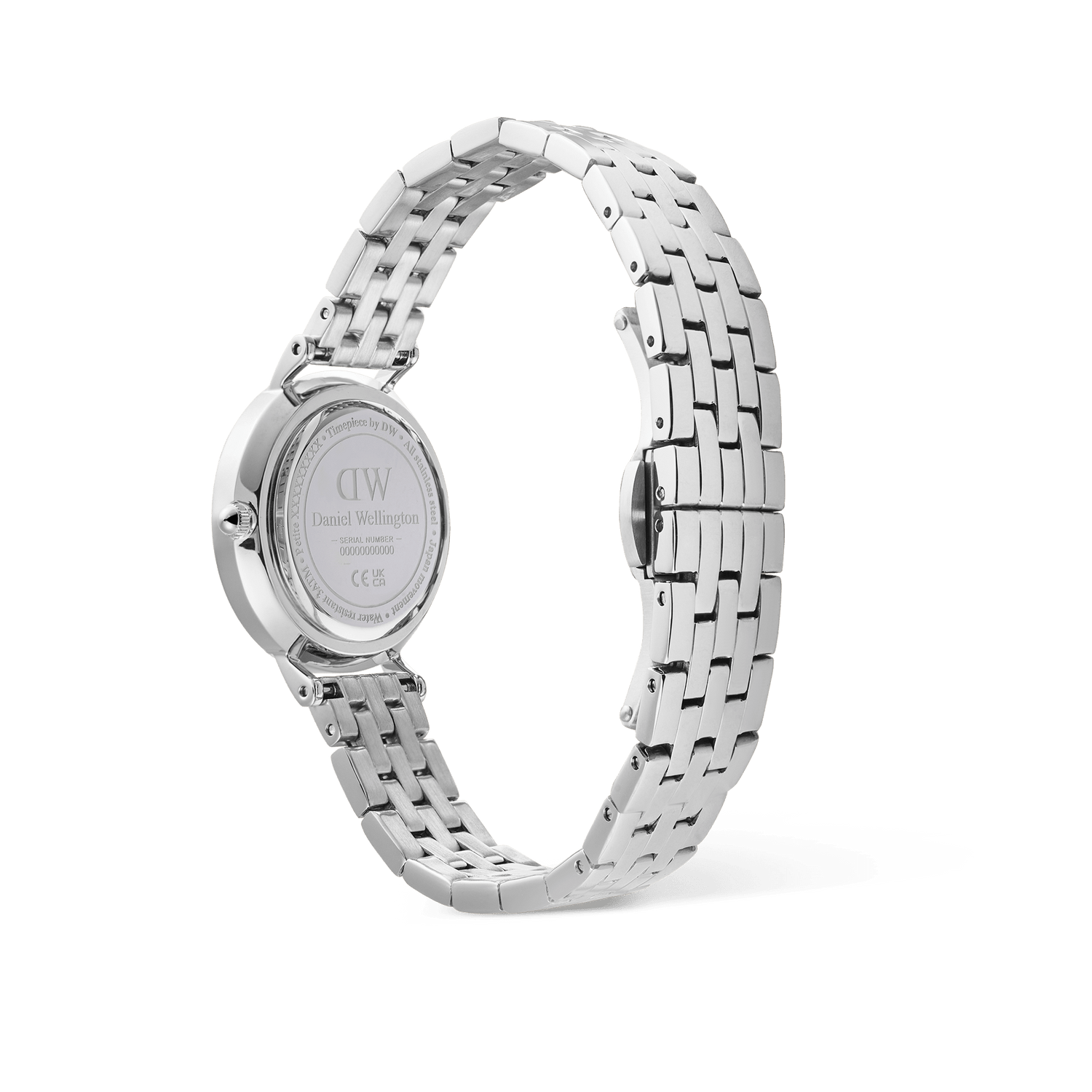 Petite Roman Numerals Date 5-link  Silver