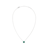 Audrey Necklace Malachite Silver