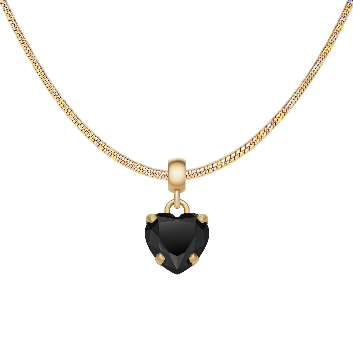 Daniel Wellington DW Charm Heart Crystal One Size Gold Black