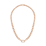 Crystal Link Necklace Rose Gold