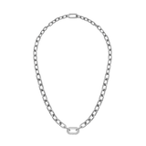 Crystal Link Necklace Silver