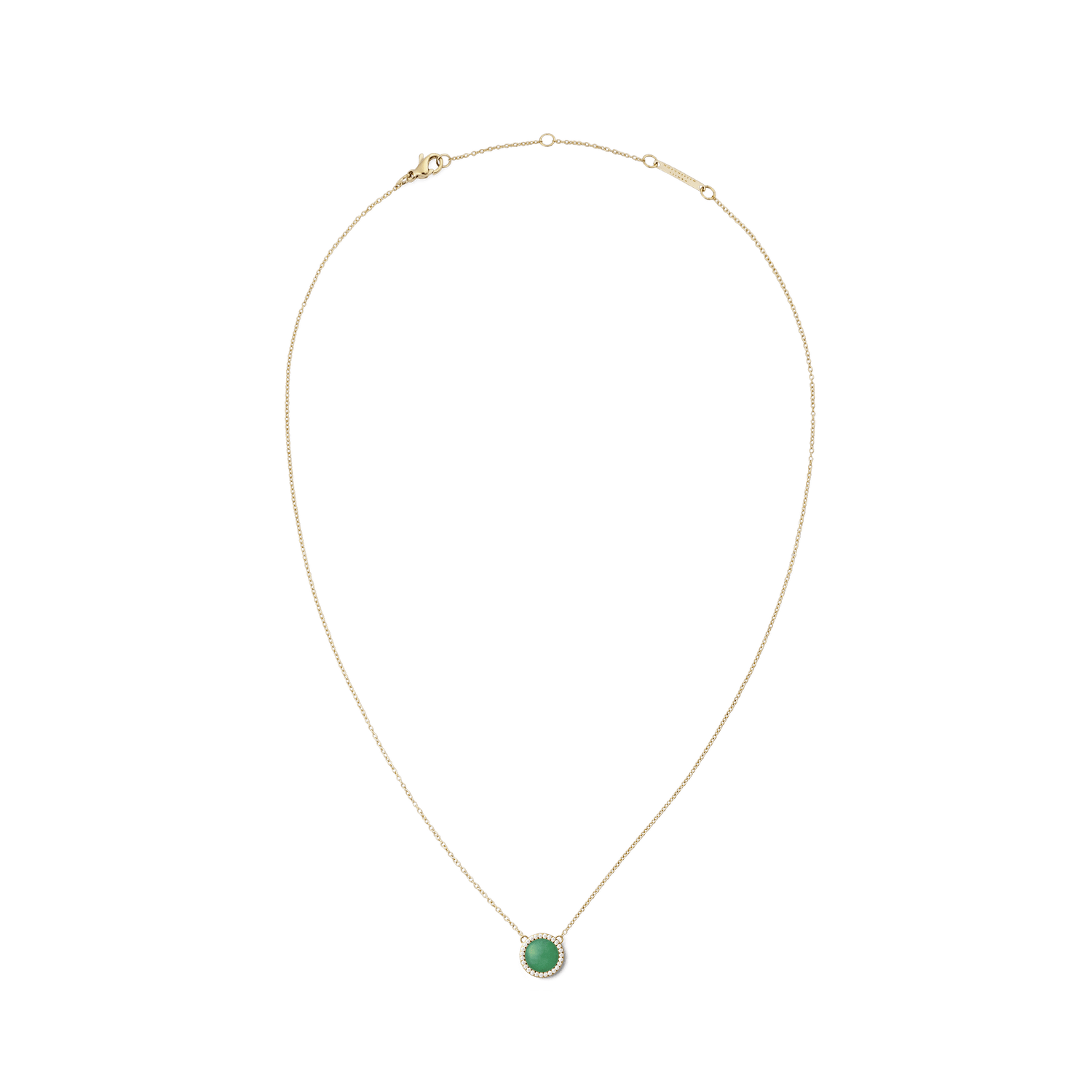 Audrey Necklace Jade Gold
