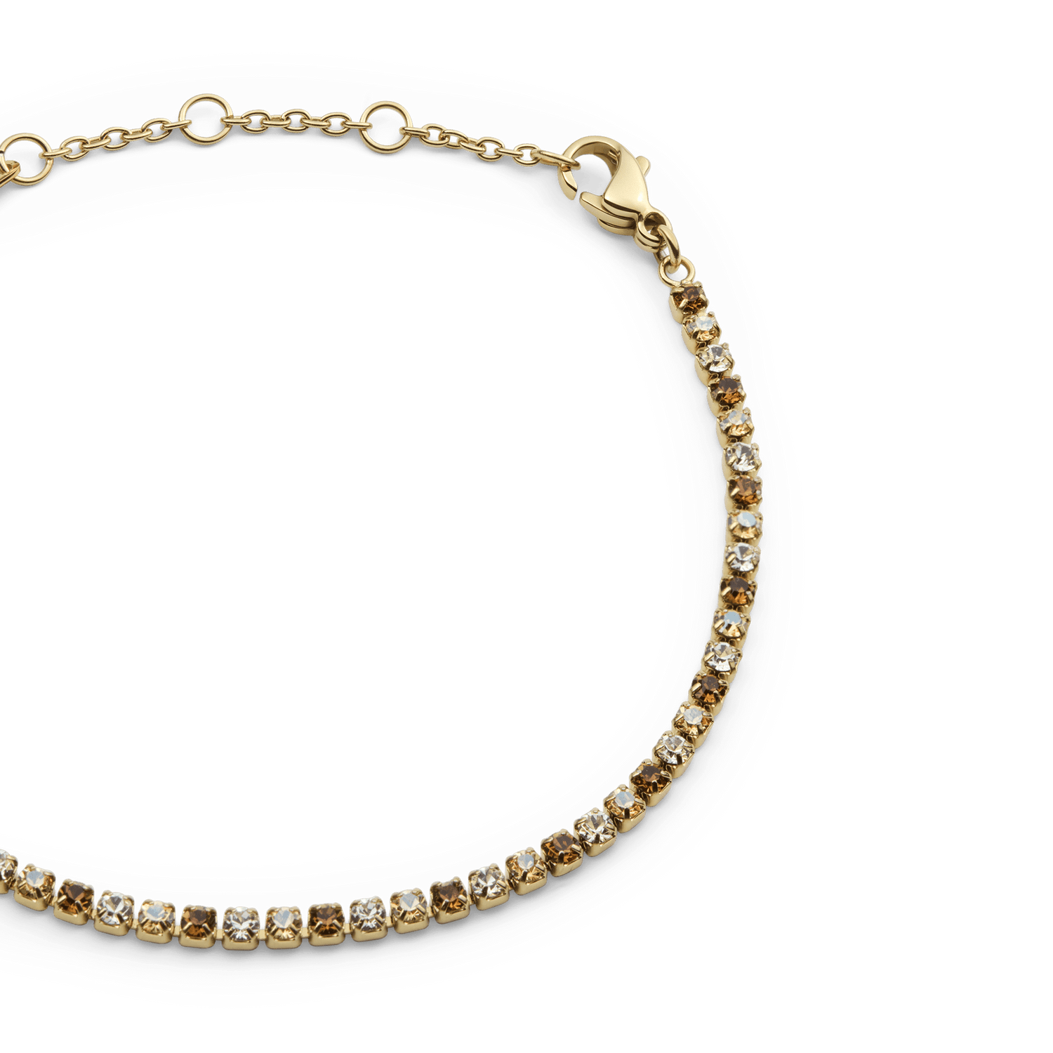 Classic Tennis Bracelet Honey Combo Gold