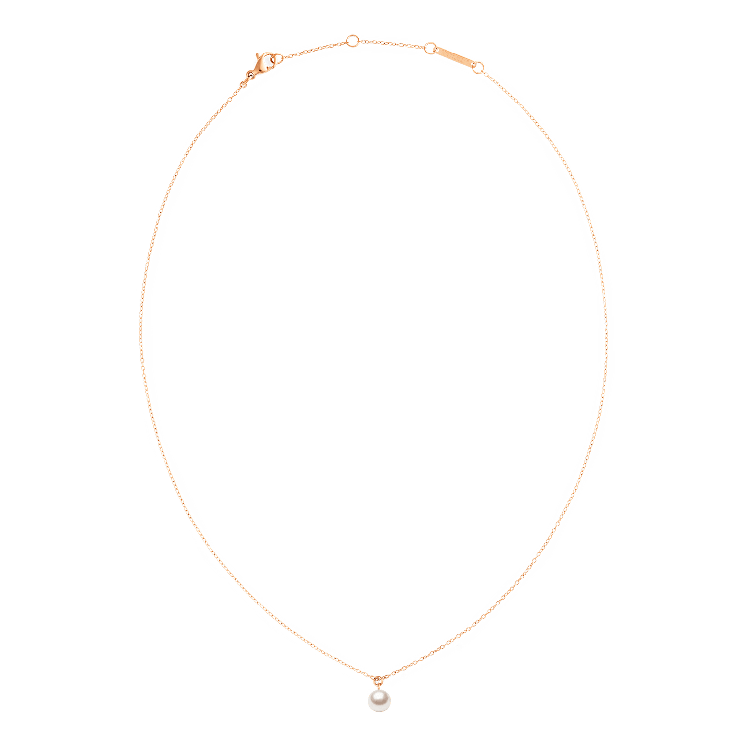 Pearl Necklace Rose Gold