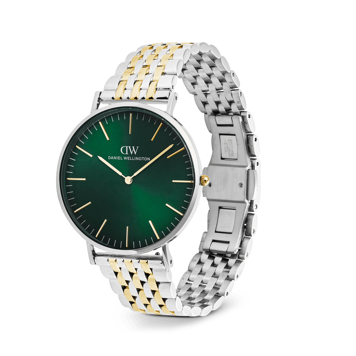 Classic 7-Link Emerald Two Tone