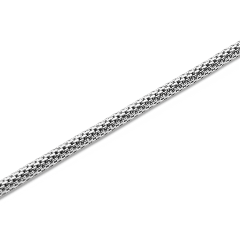 Tide Mesh Necklace Silver 2.8