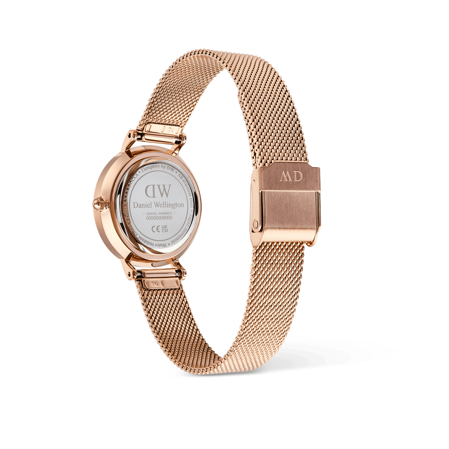 Petite Roman Numerals Date Rose Gold
