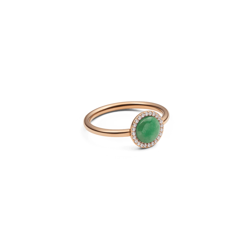 Audrey Ring Jade Rose Gold
