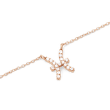 Crystal Zodiac Chain Necklace Rose Gold