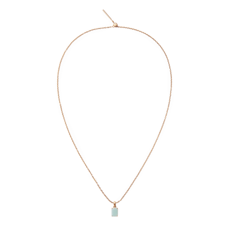 Amazonite Octagon Rose Gold Charm
