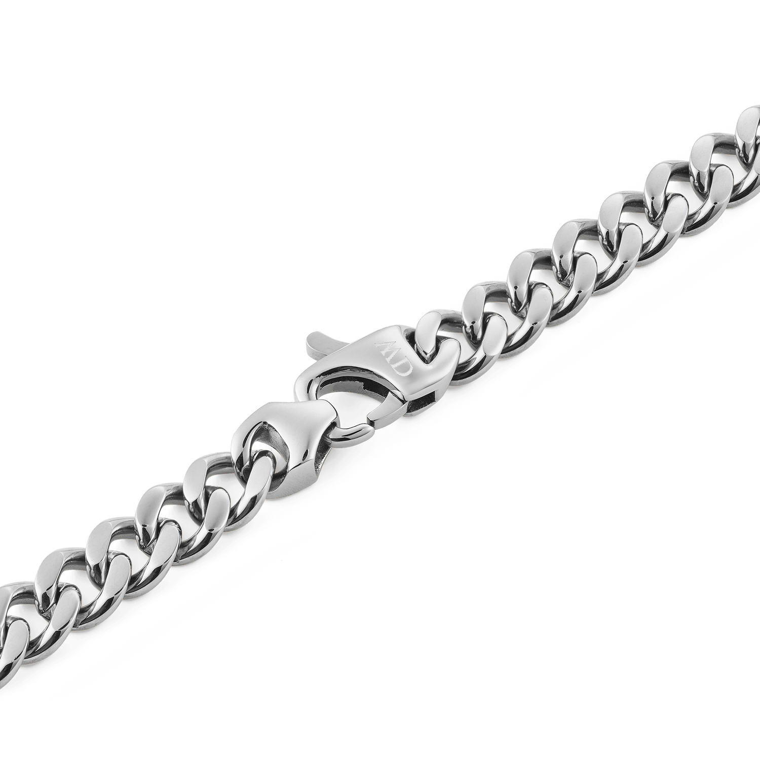 Ellipse Cuban Chain Necklace Silver