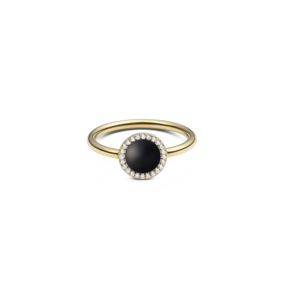 Audrey Ring Black Agathe Gold