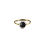 Audrey Ring Black Agathe Gold